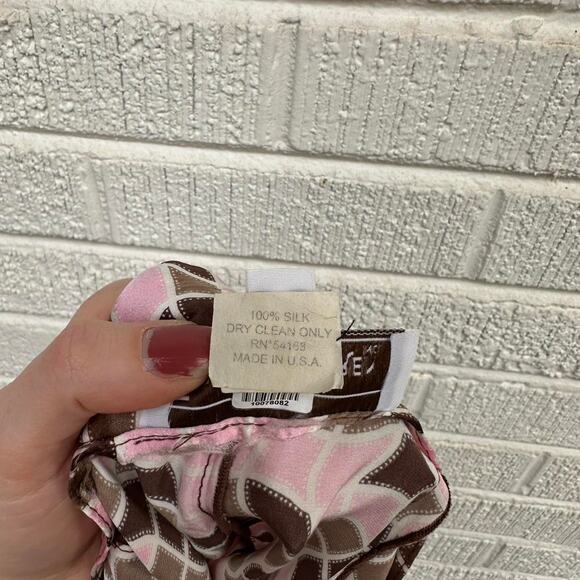 Elliott Lauren Vintage Y2K Brown & Pink Pleated Silk Skirt - Picture 4 of 4
